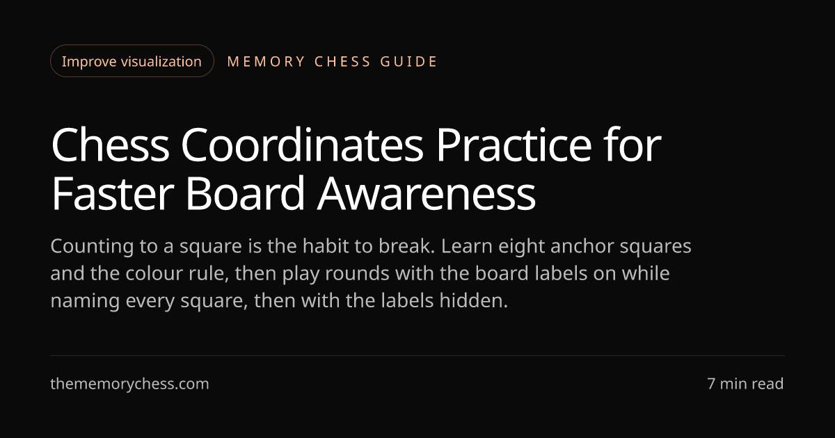 Chess Coordinates Practice for Faster Board Awareness | Memory Chess